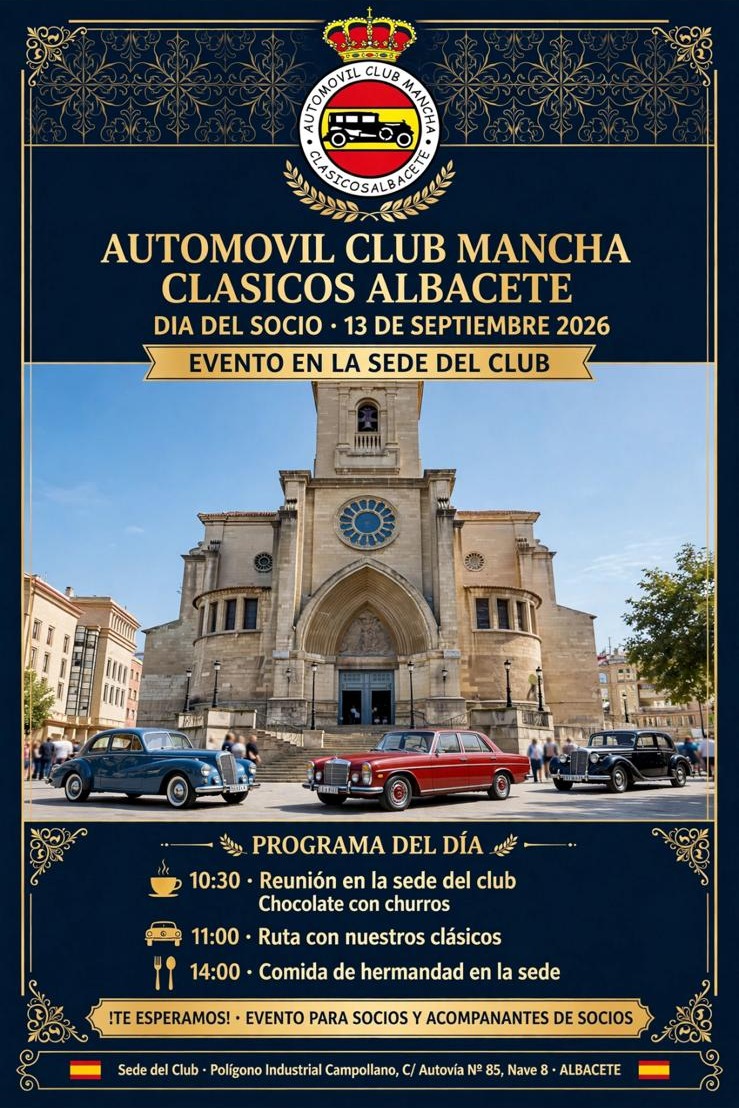 Cartel Día del Socio — 13 de septiembre 2026